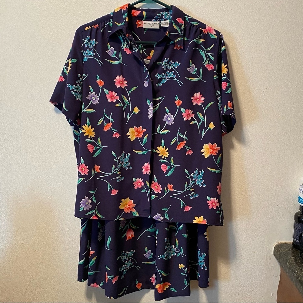 Alfred Dunner Skirt Outfit Women’s Size 10 Petite‎ Top Skirt Size 12